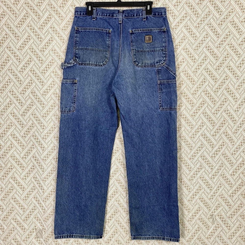 Carhartt Mens Size 34x32 Carpenter Jeans Denim Workwear Utility Cargo Streetwear